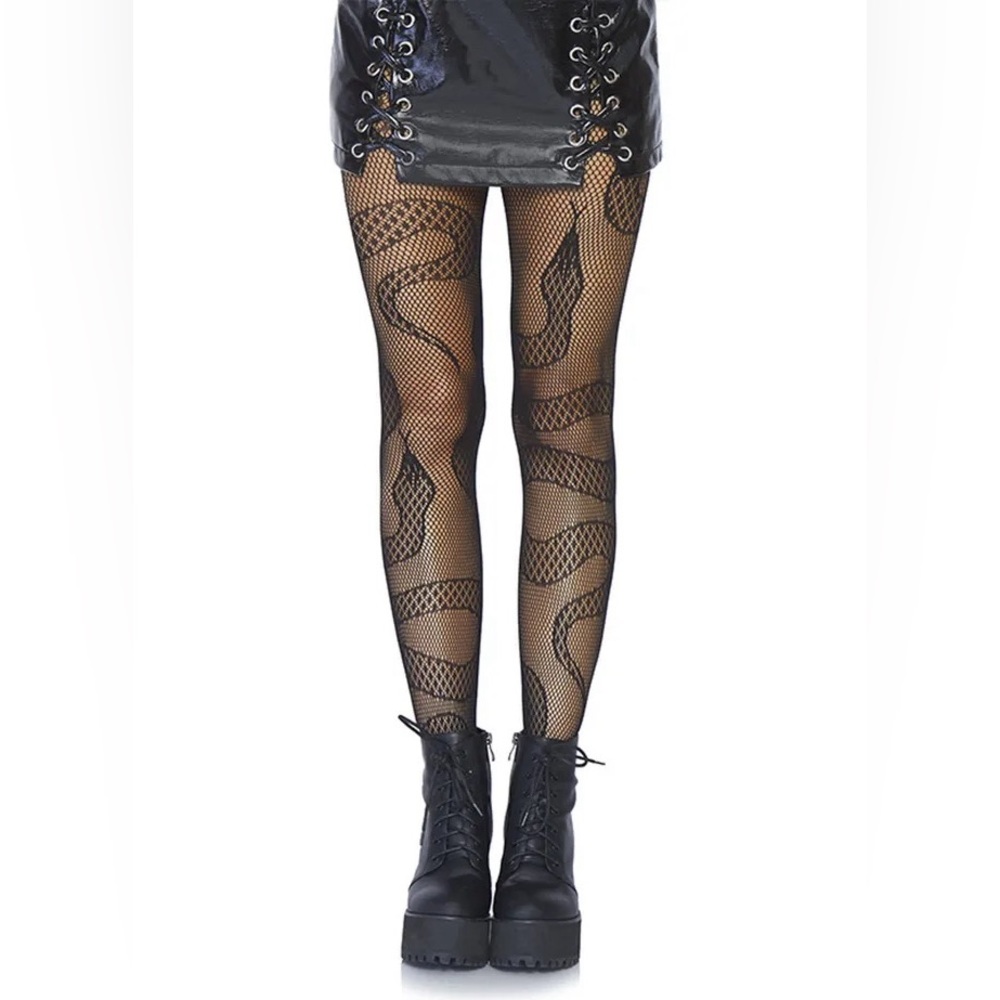 NEW Snake Tattoo Fishnet Tights